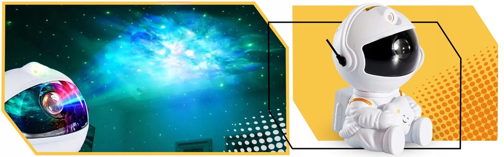 ASTRONAUTA PROJEKTOR GWIAZD Dla Dzieci Lampka Nocna Rzutnik LED Laserowy EAN (GTIN) 5906700045011